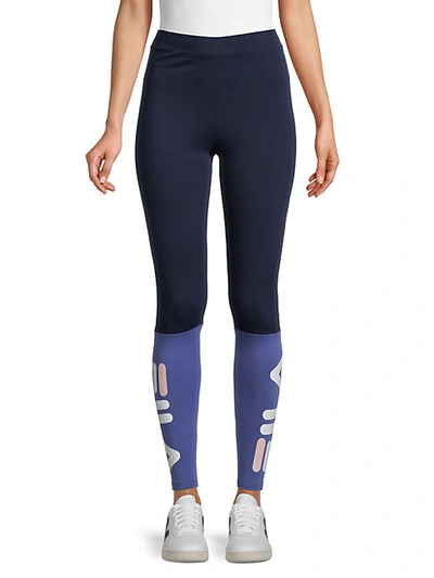 Shop Fila Henriette Leggings In Purple