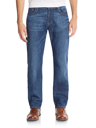 Shop 7 For All Mankind Standard Straight-leg Jeans In Ink