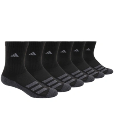 Shop Adidas Originals Big Boys Cushioned Angle Stripe Crew Sock Pack Of 6 In Black