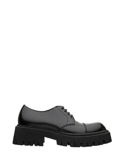 Shop Balenciaga Tractor 60mm Derby Shoes In Black White