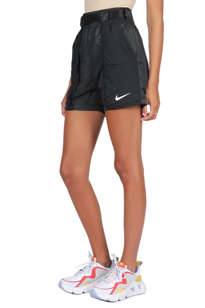 Shop Nike Shorts With Belt In Nero/bianco