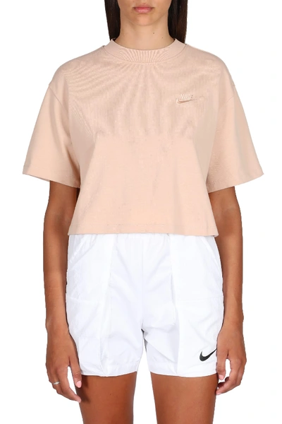 Shop Nike Cropped T-shirt In Nude
