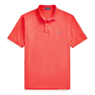 Shop Polo Ralph Lauren The Iconic Mesh Polo Shirt In Racing Red/c6934