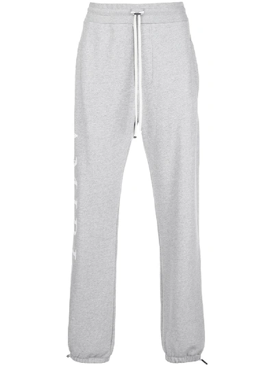 Shop Amiri Large Logo Track Pants In Grey