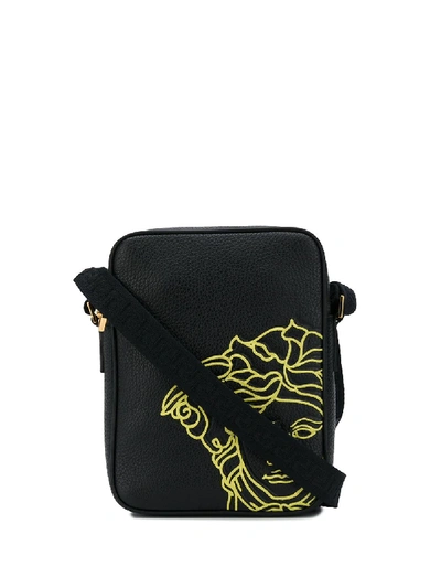 Shop Versace Pop Medusa Messenger Bag In Black