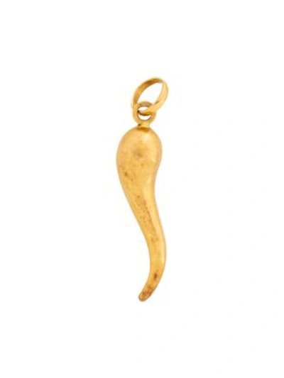 Shop Stephanie Winsdor Women's Vintage 18k Yellow Gold Large Italian Horn Charm