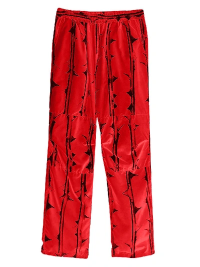 Shop Nasaseasons Thorns Print Pants Red