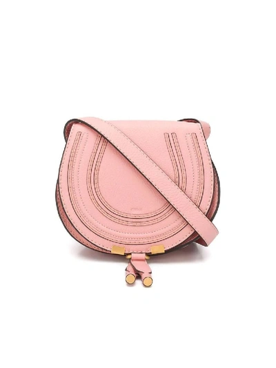 Shop Chloé Small Marcie Cross-body Bag Fallow Pink