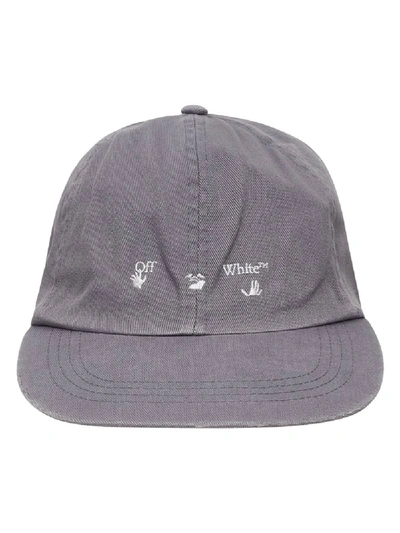 Shop Off-white Classic Cotton Baseball Cap In Grey