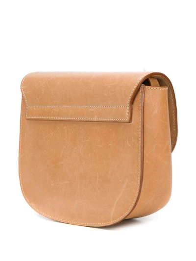 Shop Saint Laurent Kaia Shoulder Bag In Brown