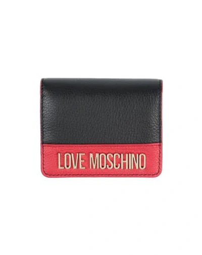 Shop Love Moschino Wallet In Black