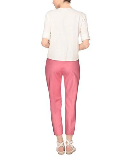 Shop Piazza Sempione Casual Pants In Pink