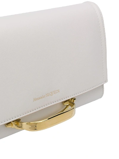 Shop Alexander Mcqueen Story Leather Mini Bag In White