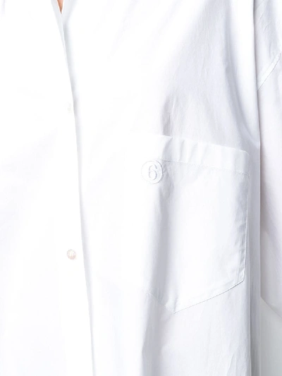 Shop Mm6 Maison Margiela Oversized Shirt In White