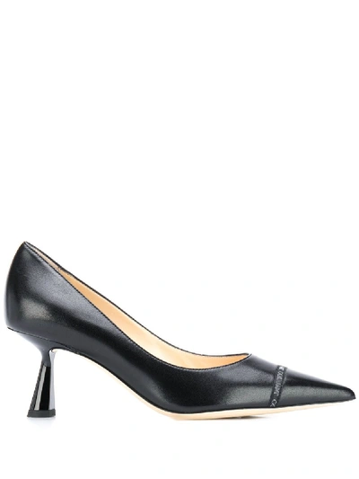 Shop Jimmy Choo Rene Leather Pumps In Black