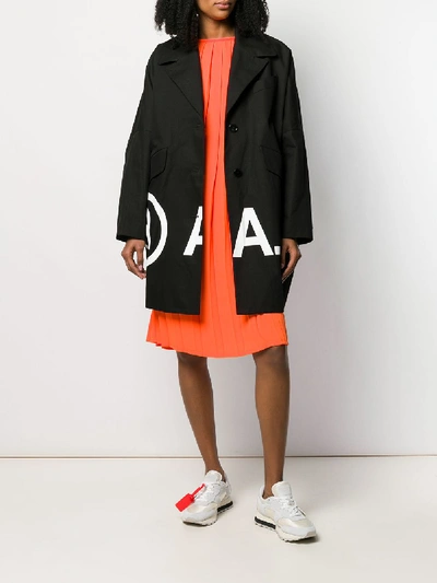 Shop Mm6 Maison Margiela Oversize Coat In Black