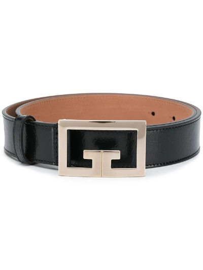 Shop Givenchy Id Leather Belt In Black