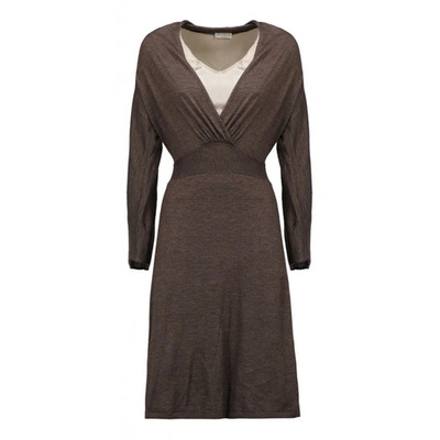 Pre-owned Brunello Cucinelli Brown Wool Dress