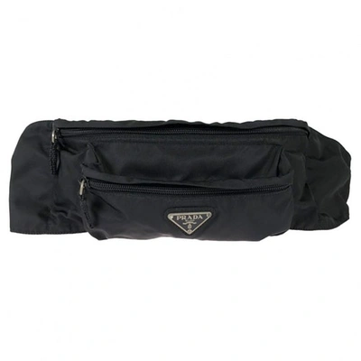 Pre-owned Prada Tessuto  Black Cloth Clutch Bag