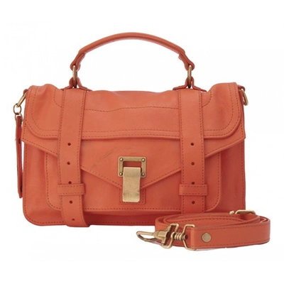 Pre-owned Proenza Schouler Ps1 Orange Leather Handbag