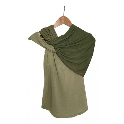 Pre-owned Givenchy Green Synthetic Top