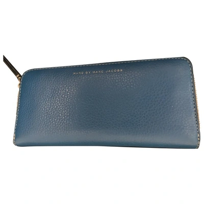 Pre-owned Marc By Marc Jacobs Blue Leather Wallet