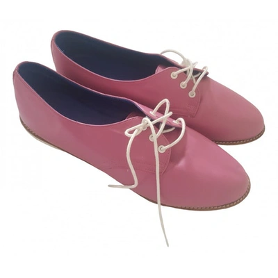 Pre-owned Dr. Martens' Pink Leather Flats