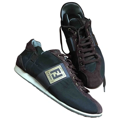 Pre-owned Fendi Brown Cloth Trainers