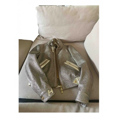 Pre-owned Hogan Gold Leather Jacket