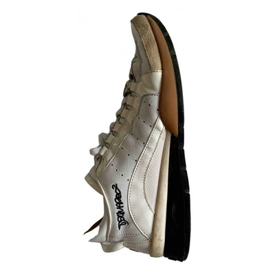 Pre-owned Dsquared2 551 White Leather Trainers
