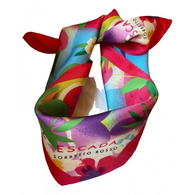 Pre-owned Escada Silk Neckerchief In Multicolour
