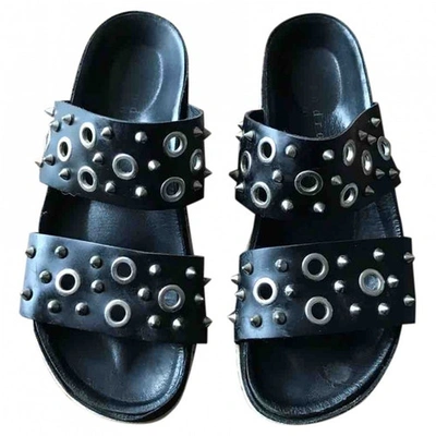 Pre-owned Sandro Spring Summer 2019 Black Leather Sandals