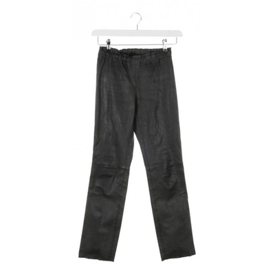 Pre-owned Stouls Black Leather Trousers