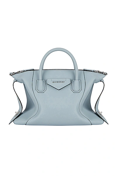 Shop Givenchy Small Soft Antigona Bag In Ice Blue