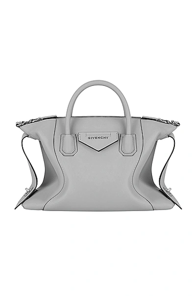 Shop Givenchy Small Soft Antigona Bag In Pearl Grey