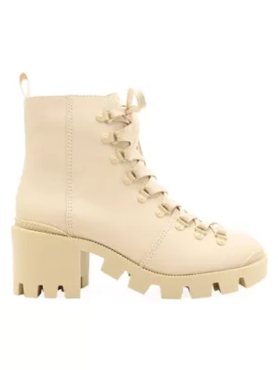 Shop Schutz Xayane Lug-sole Leather Combat Boots In Sand