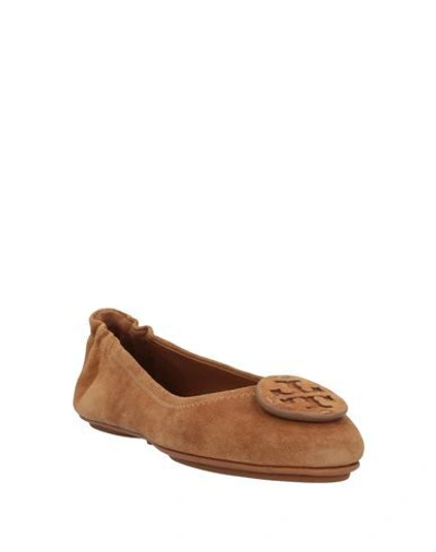 Shop Tory Burch Woman Ballet Flats Tan Size 10 Soft Leather In Brown