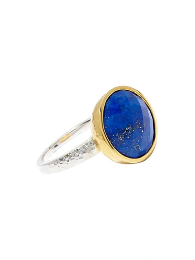 Shop Gurhan 24k Yellow Goldplated Sterling Silver & Lapis Ring
