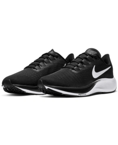 Shop Nike Men's Air Zoom Pegasus 37 Running Sneakers From Finish Line In Black, White