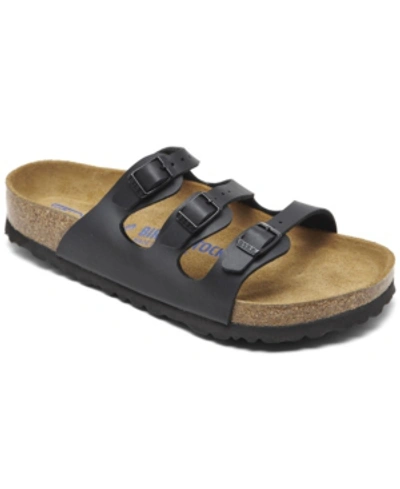 Shop Birkenstock Women's Florida Birko-flor Soft Footbed Sandals From Finish Line In Black