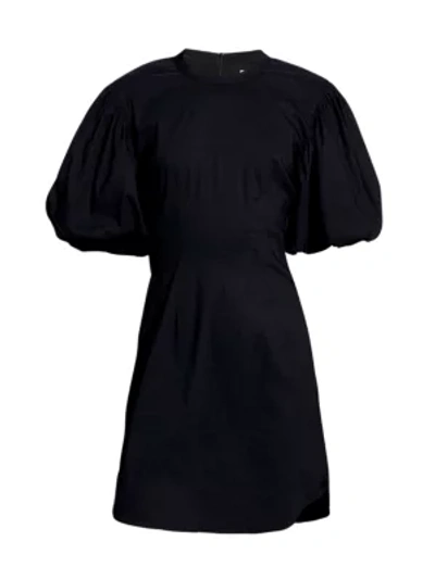 Shop A.l.c Jessie Linen Dress In Black
