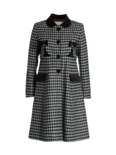 Shop Marc Jacobs The Sunday Best Long Wool Coat In Blue