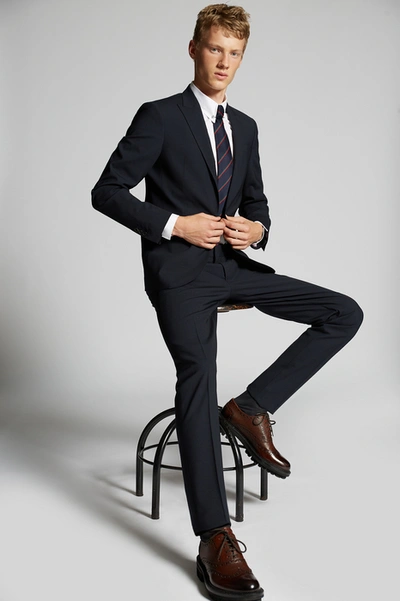 Shop Dsquared2 Men Suit In Dark Blue