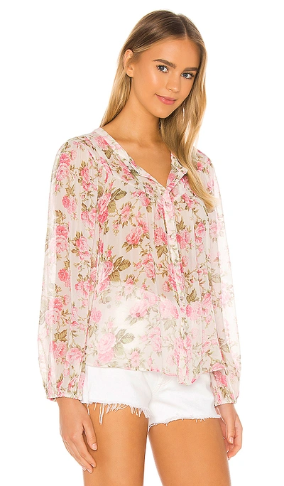 Shop Loveshackfancy Goodwin Blouse In Blushing Rose