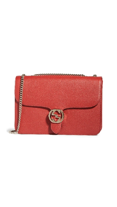 Shop Shopbop Archive Gucci Interlocking Chain Shoulder Bag In Pink