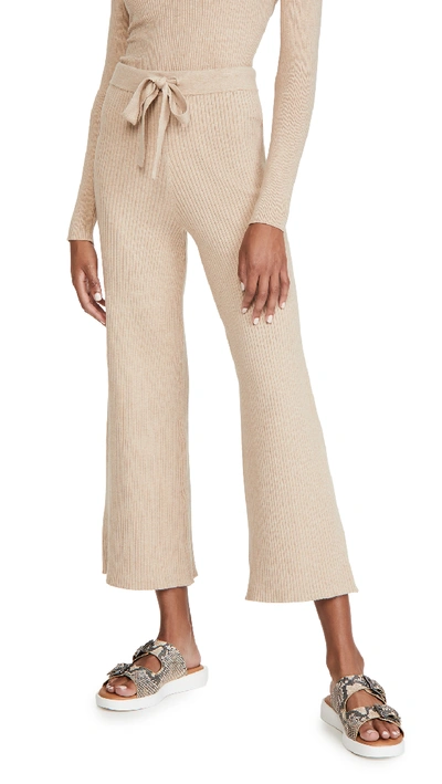 Shop Live The Process Belted Rib Pants In Crema