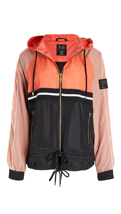 Shop P.e Nation Man Down Jacket In Pink Mid