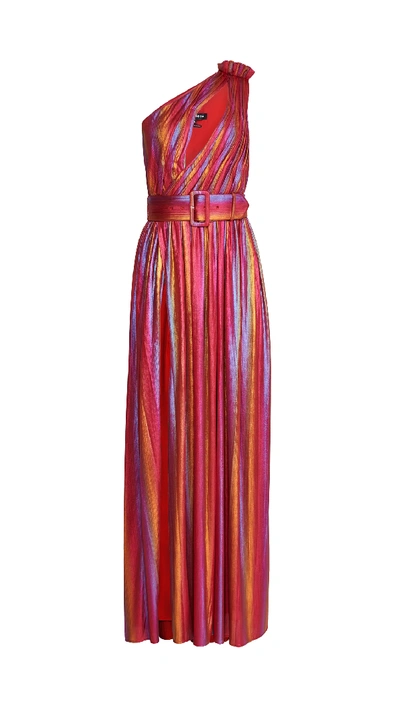 Shop Retroféte Andrea Maxi Dress In Rainbow