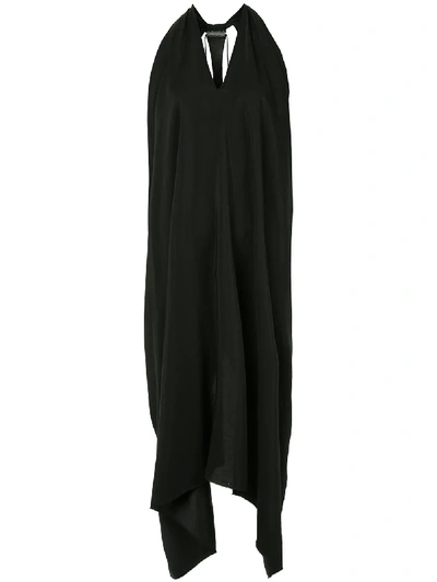 Shop Isaac Sellam Experience Indecente Draped Asymmetric Dress In Black