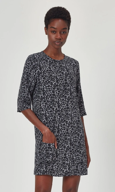 Shop Equipment Aubrey Silk Dress In Silver Steel Multi